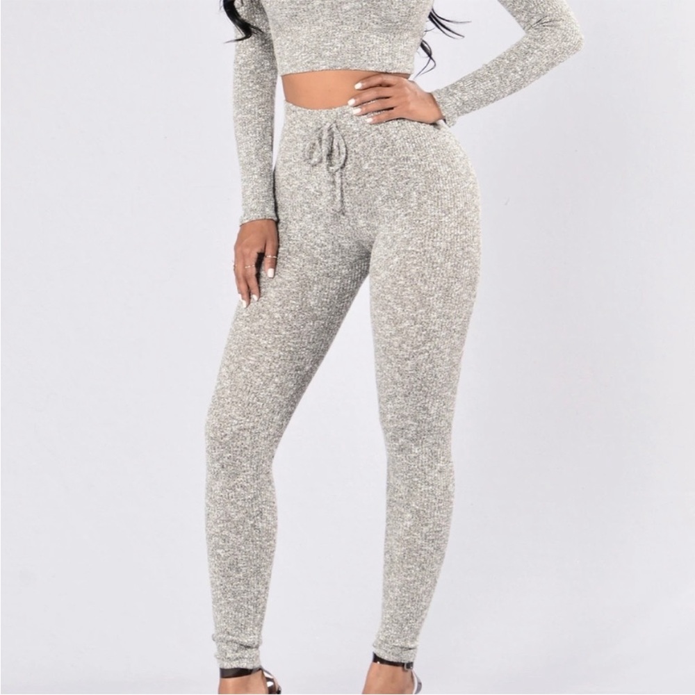 Fashion Nova Gray Wanderlust Soft Knit Leggings XS